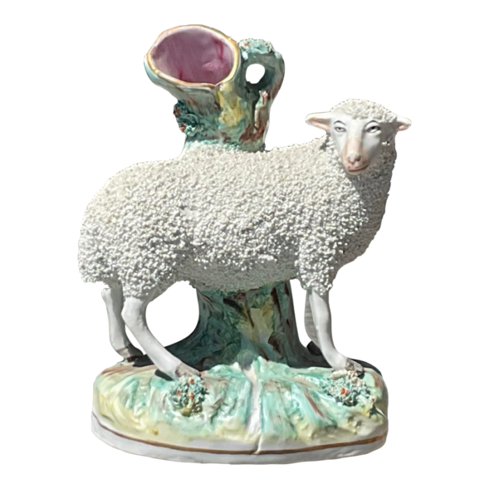 antique staffordshire lamb spill vase circa 1860 3001