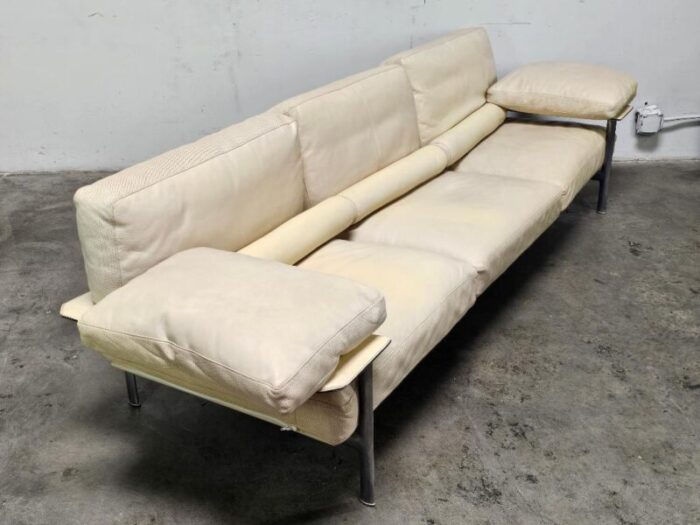 antonio citterio for b and b italia diesis three seat leather sofa 3463