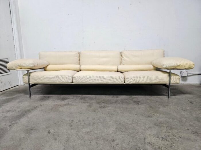 antonio citterio for b and b italia diesis three seat leather sofa 6620