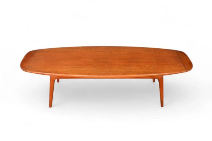 arne hovmand olsen floating surfboard coffee table in teak 2 1049