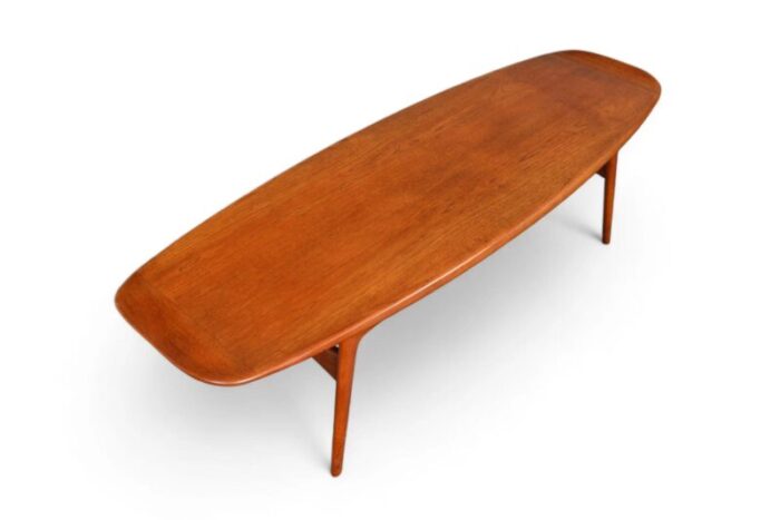 arne hovmand olsen floating surfboard coffee table in teak 2 6189