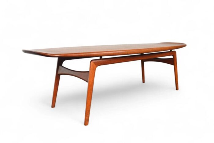 arne hovmand olsen floating surfboard coffee table in teak 2 8071