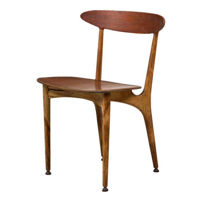 arne hovmand olsen mid century danish wooden dining chair 4708