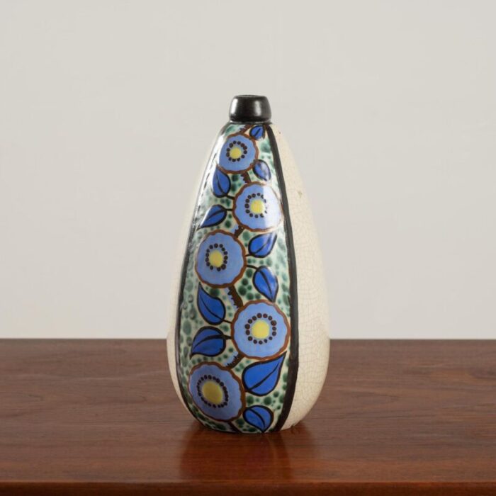 art deco ceramic vase by louis dage 1925 1