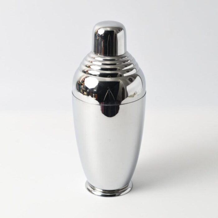 art deco chromed metal cocktail shaker from dana dfa 1940s 1