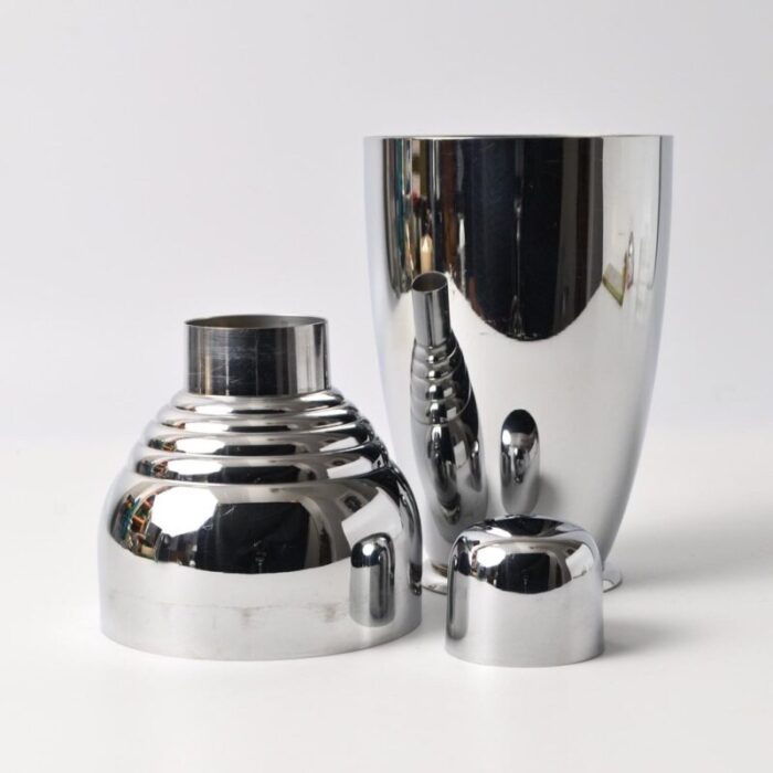 art deco chromed metal cocktail shaker from dana dfa 1940s 2