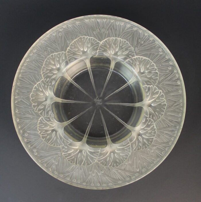 art deco glass plate by sabino 1930s 4