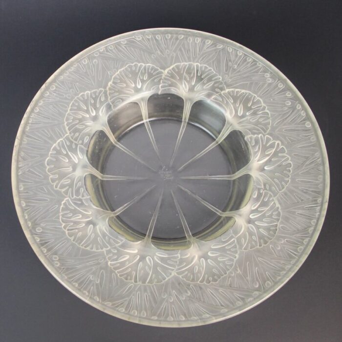 art deco glass plate by sabino 1930s 7