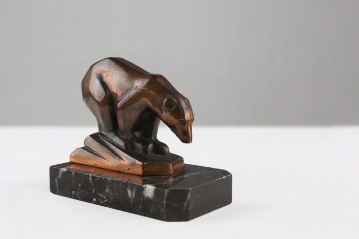 art deco metal polar bear 1930 2