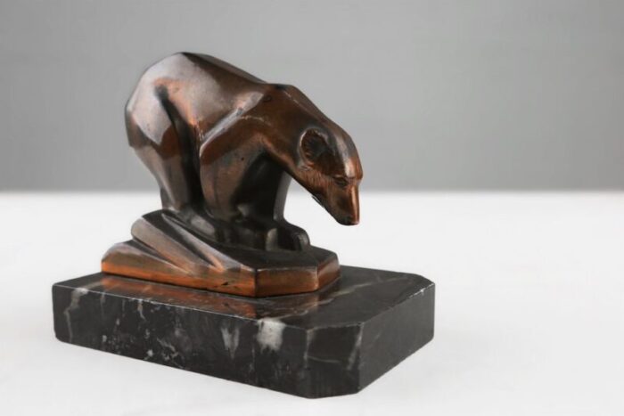 art deco metal polar bear 1930 4