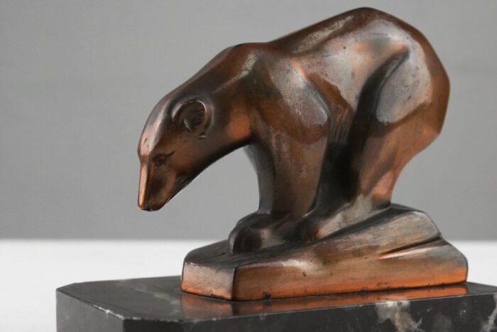 art deco metal polar bear 1930 6