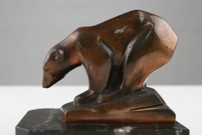 art deco metal polar bear 1930 7