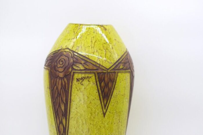 art deco ovoid vases by f t legras 1920s set of 2 22