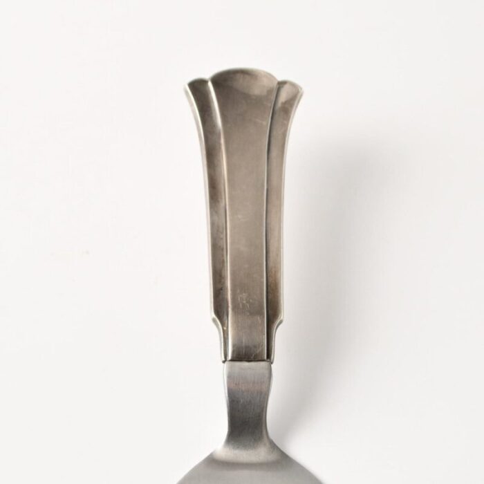 art deco silver and stainless steel cake spade from cohr 1945 3