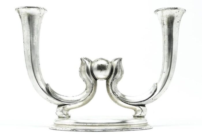 art deco style 2 arm candlestick from wmf germany 1930s 3