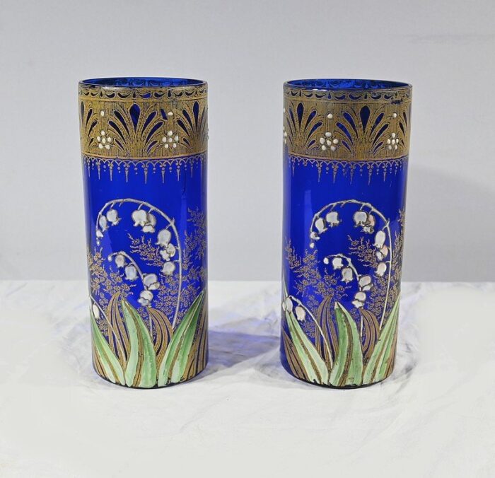 art nouveau legras vases set of 2 1