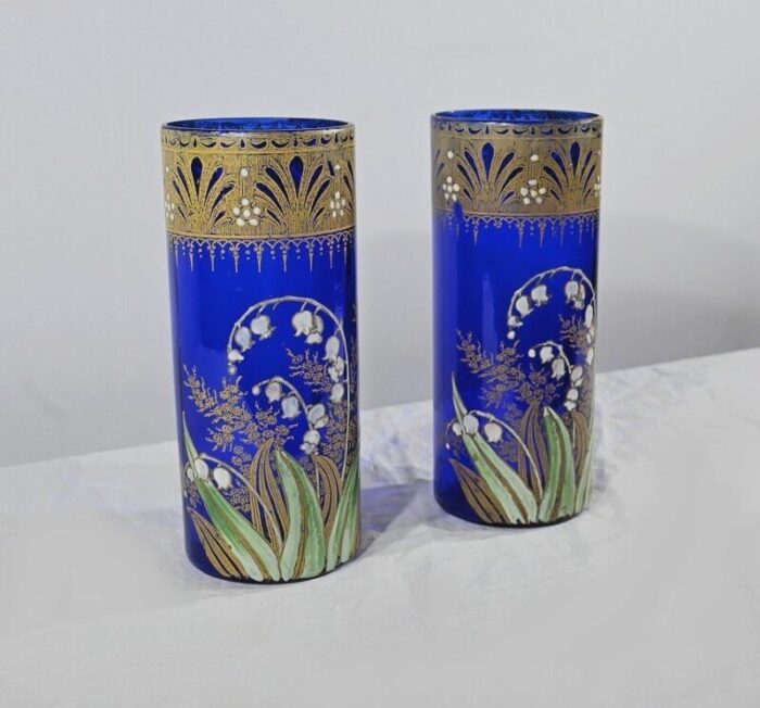 art nouveau legras vases set of 2 2