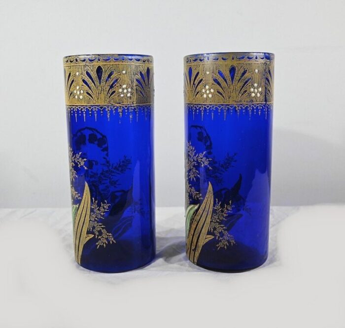 art nouveau legras vases set of 2 6