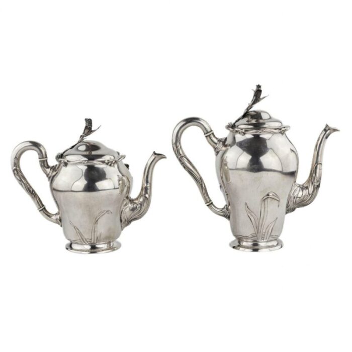 art nouveau silver tea and coffee service from bruckmann 1890s set of 5 6