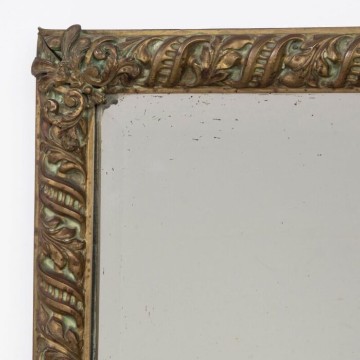 arts crafts style rectangular copper mirror 6