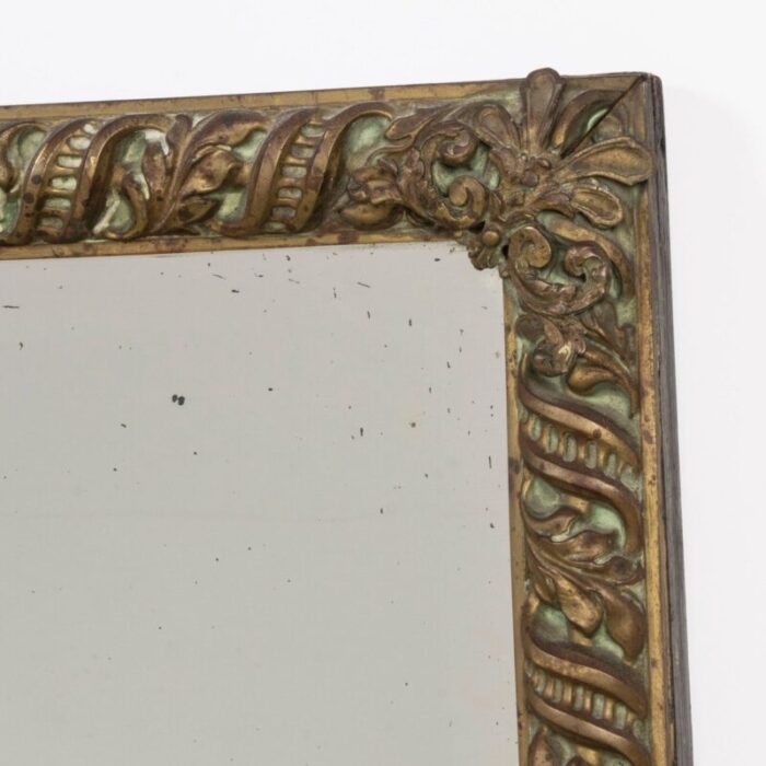 arts crafts style rectangular copper mirror 8