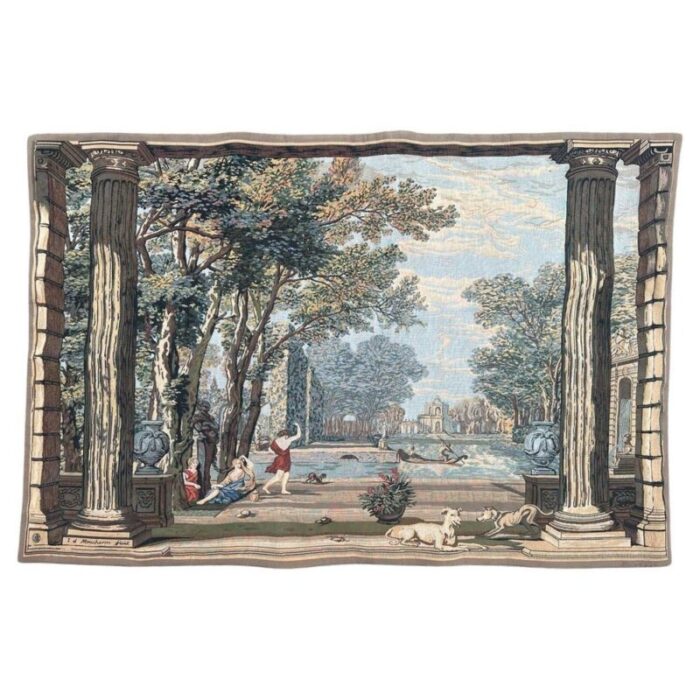 aubusson style jacquard tapestry 1980s 1