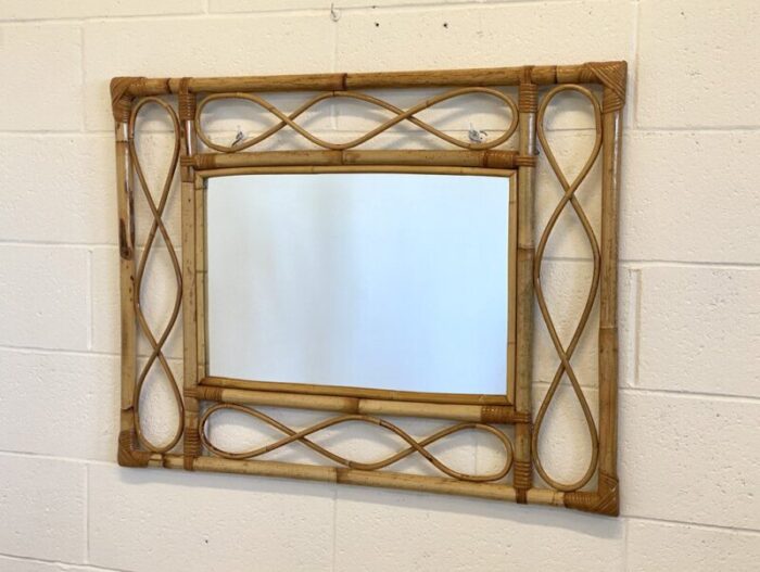 bamboo mirror 1970s 1