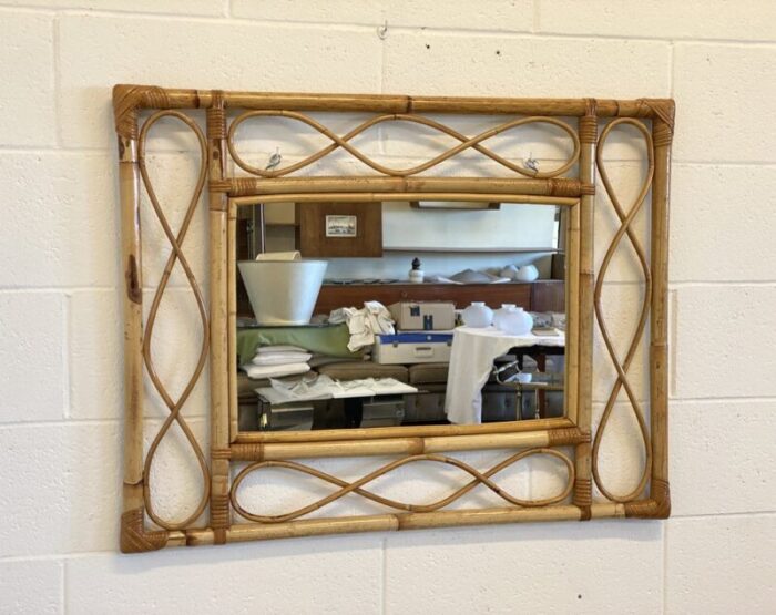 bamboo mirror 1970s 3