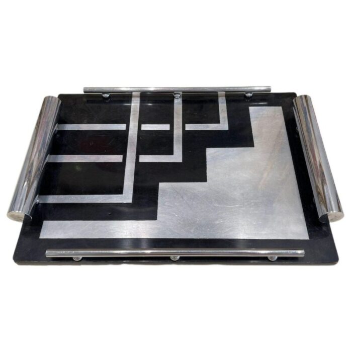 bauhaus black lacquered tray 1930s 1