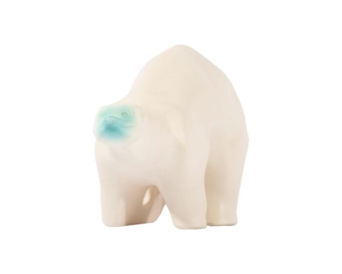 bell of california ceramic blue and white polar bear 7031