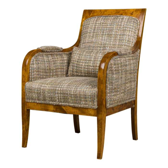 biedermeier square back birch armchair 1416