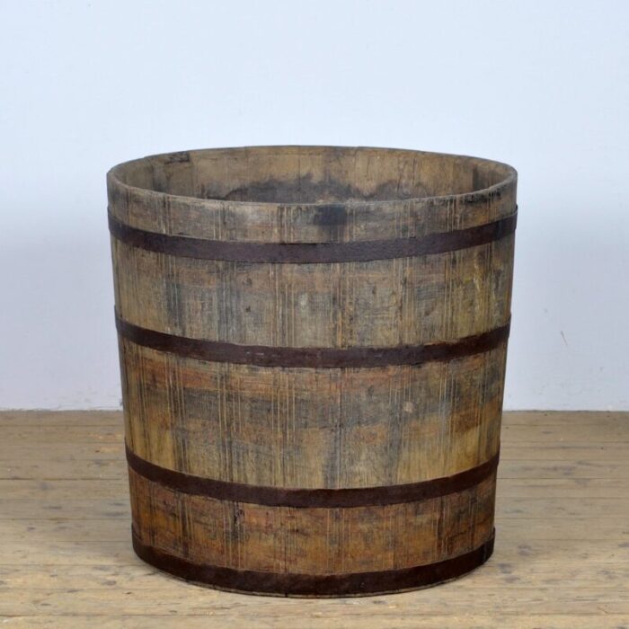 big oak barrelled planter 1900s 1