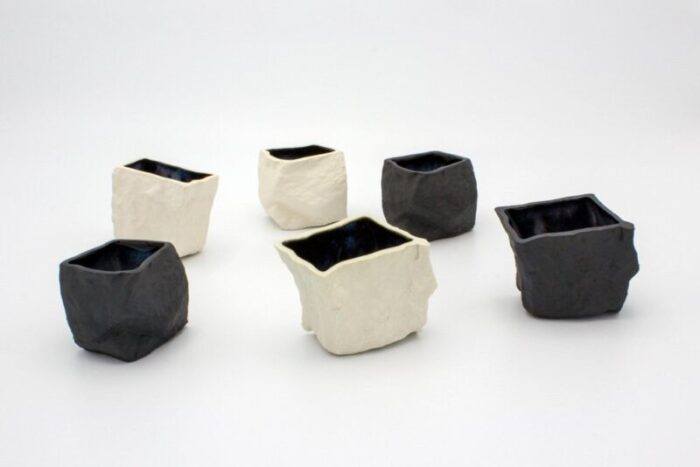 black and white cups by craig barrow set of 6 2