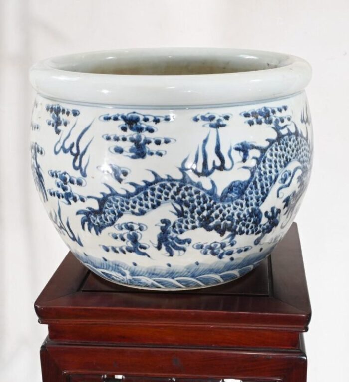 blue and white porcelain fish bowls set of 2 3