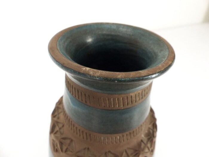 blue enameled ceramic vase from bitossi 5