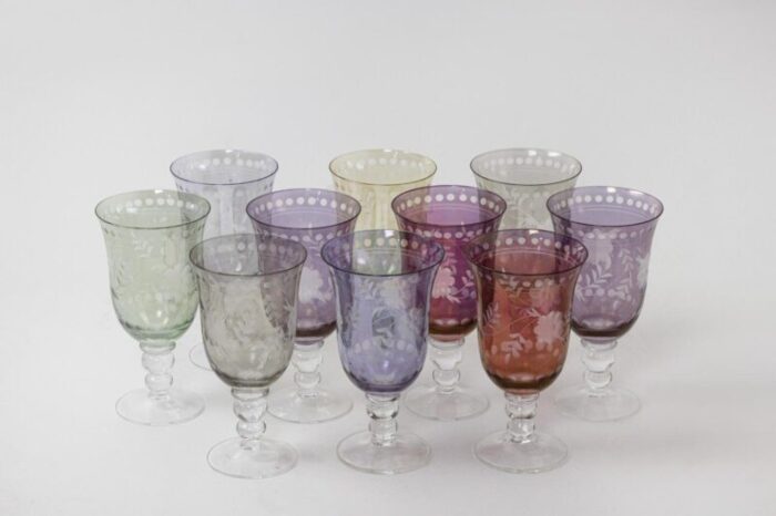 bohemian style crystal glassware set of 26 2