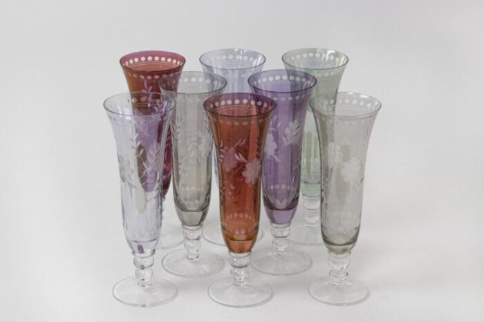 bohemian style crystal glassware set of 26 3