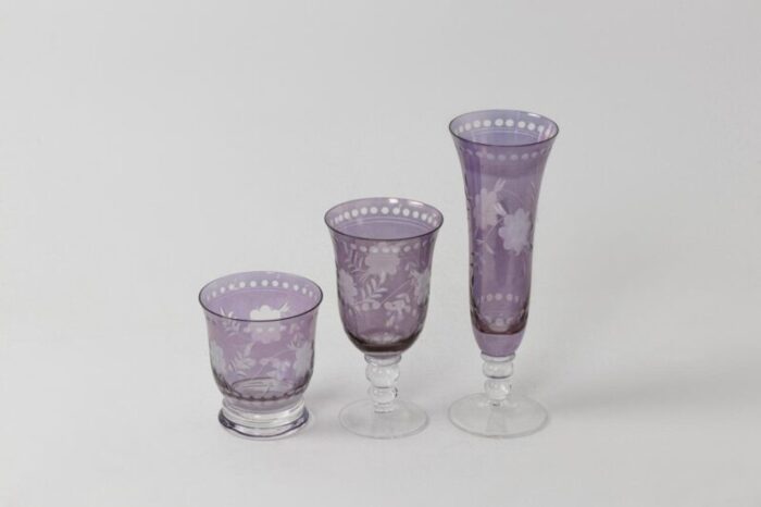 bohemian style crystal glassware set of 26 5