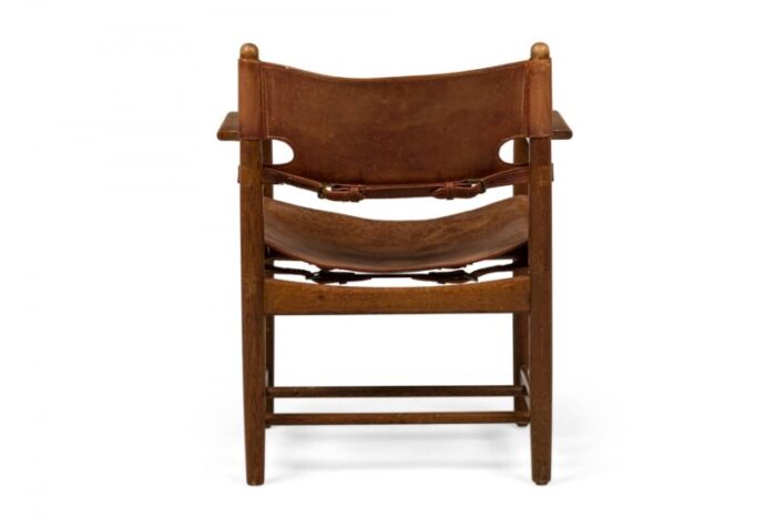 borge mogensen mid century danish leather and oak armchair 7348