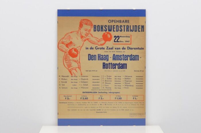 boxing match poster 1940s 1