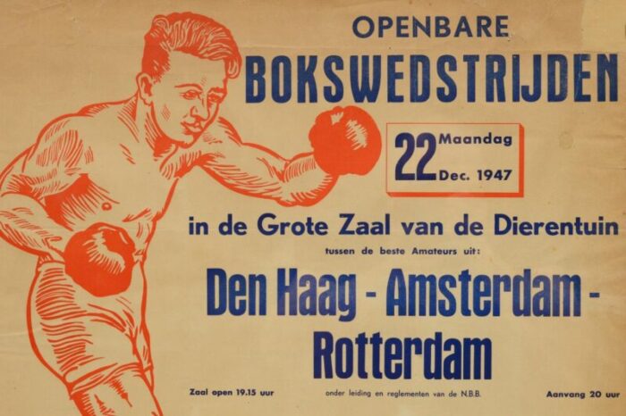 boxing match poster 1940s 3