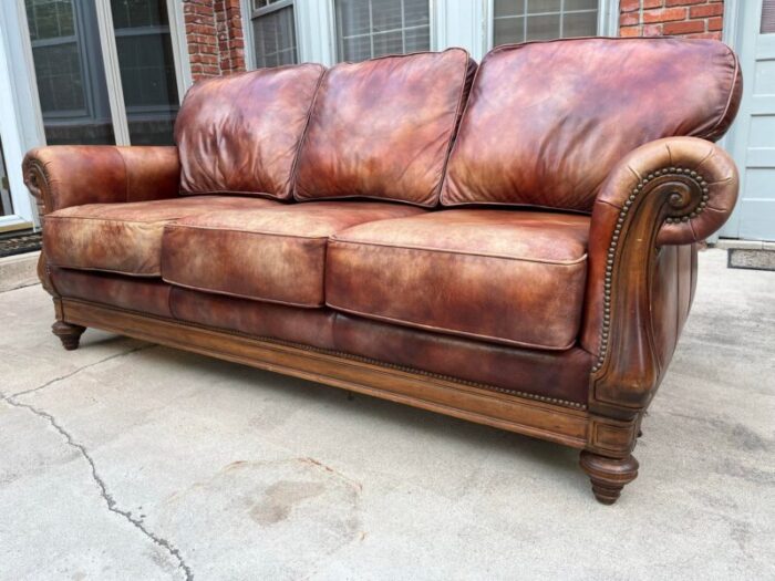 bradington young leather sofa 1066