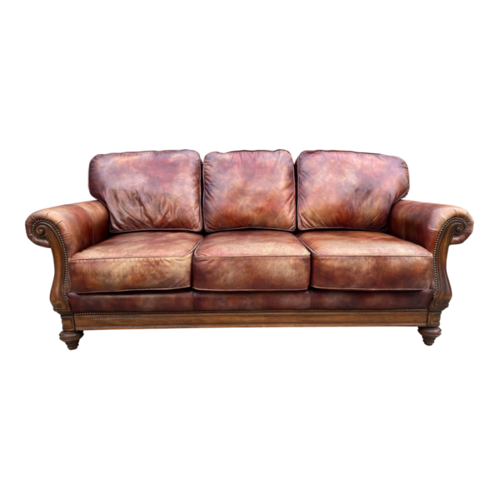 bradington young leather sofa 4219