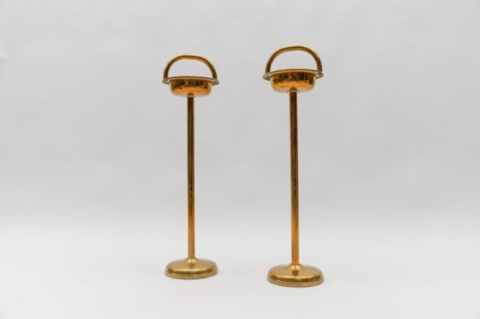 brass ashtray stand in the style of carl auboeck 1950s 9