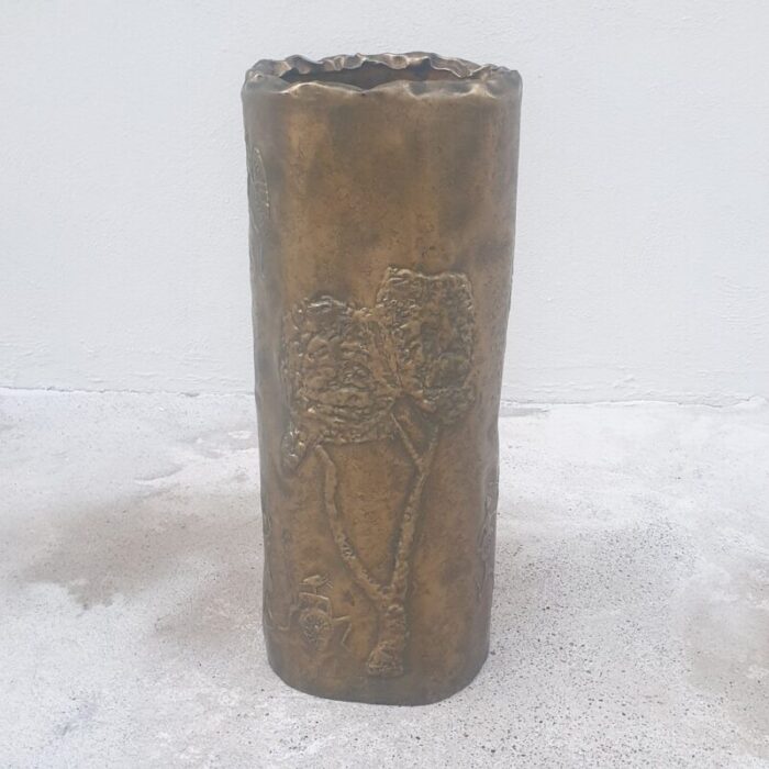 brass jar by angelo bragalini italy 1970s 3