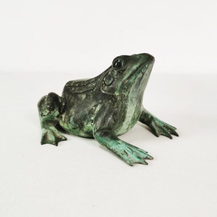 bronze frog sculpture denmark 1960s 1