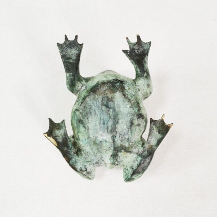 bronze frog sculpture denmark 1960s 10