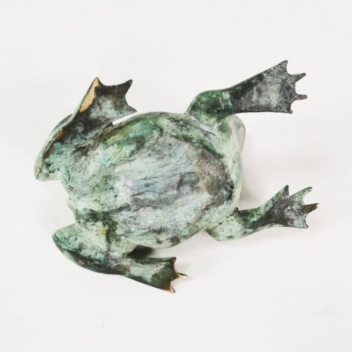 bronze frog sculpture denmark 1960s 11