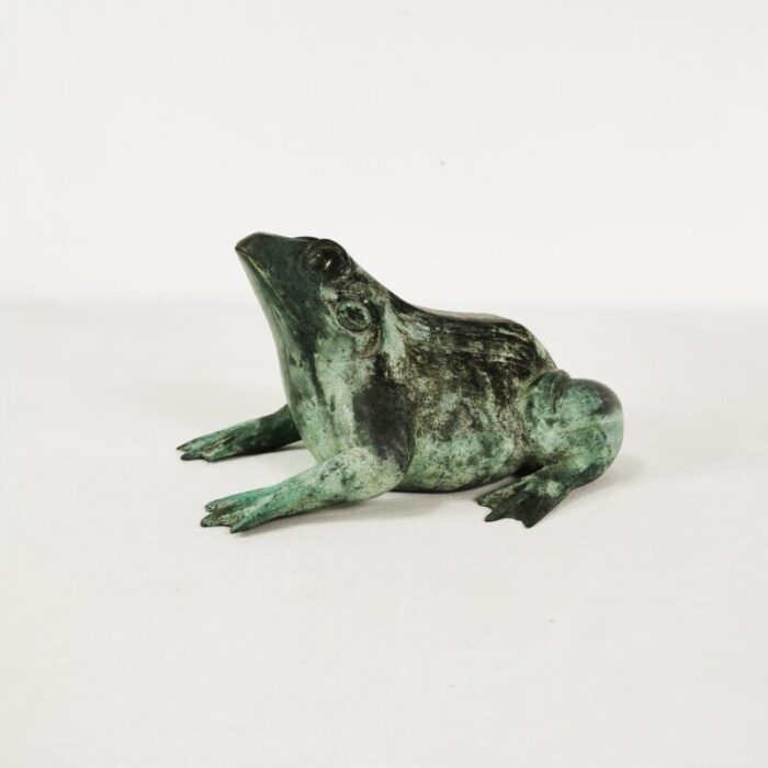 bronze frog sculpture denmark 1960s 3