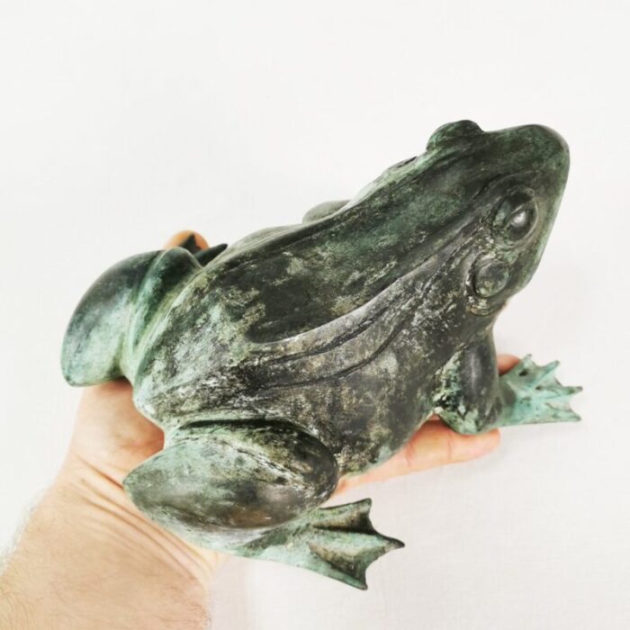 bronze frog sculpture denmark 1960s 9